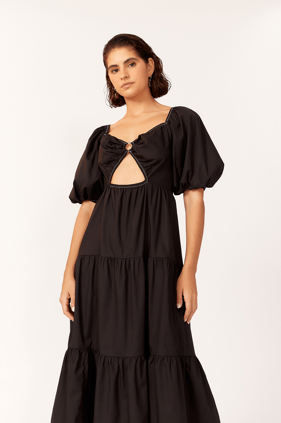 Vestido Midi Franzido Cintura_2