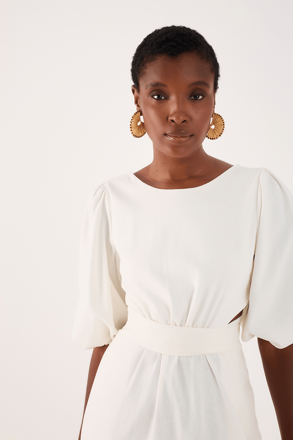 Linen Midi Cutout Tie Dress_3