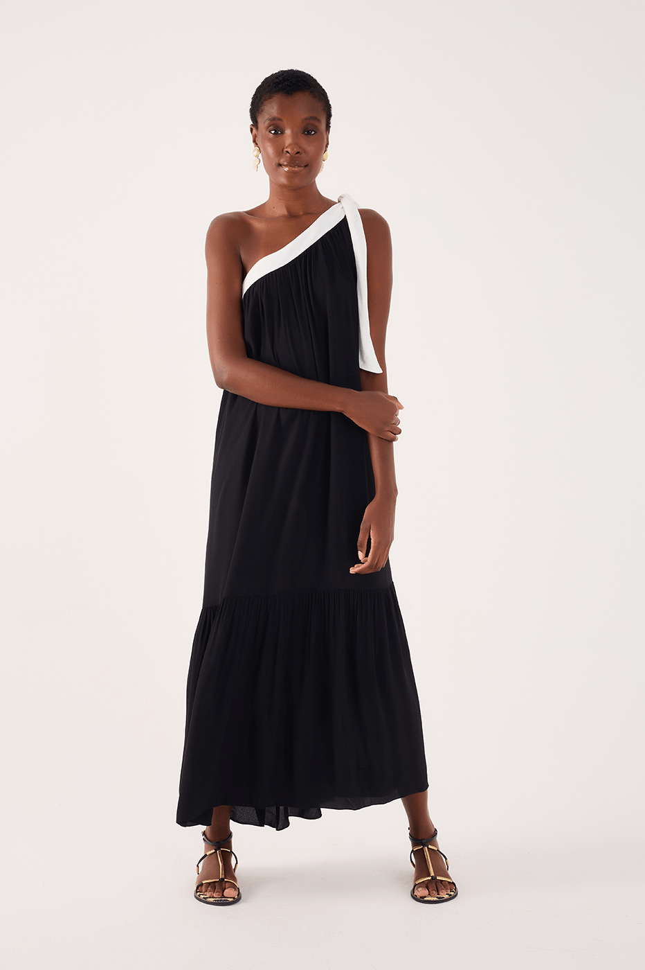 Cropped Crepe Bicolor Dress_3
