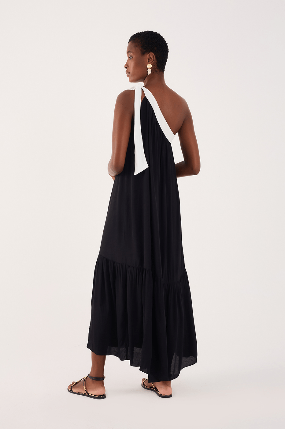 Cropped Crepe Bicolor Dress_5
