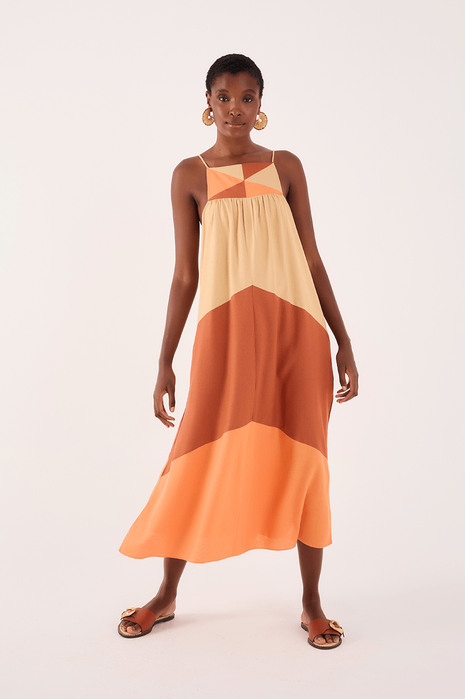 Linen Midi Cutout Dress