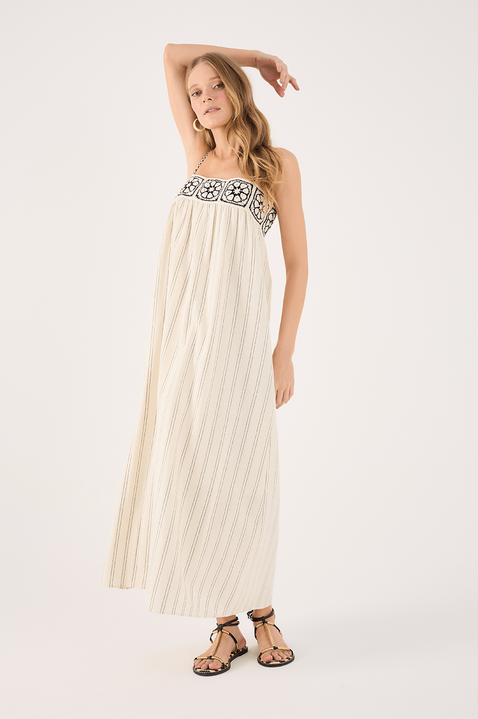 Cropped Crochet-Panel Dress_1