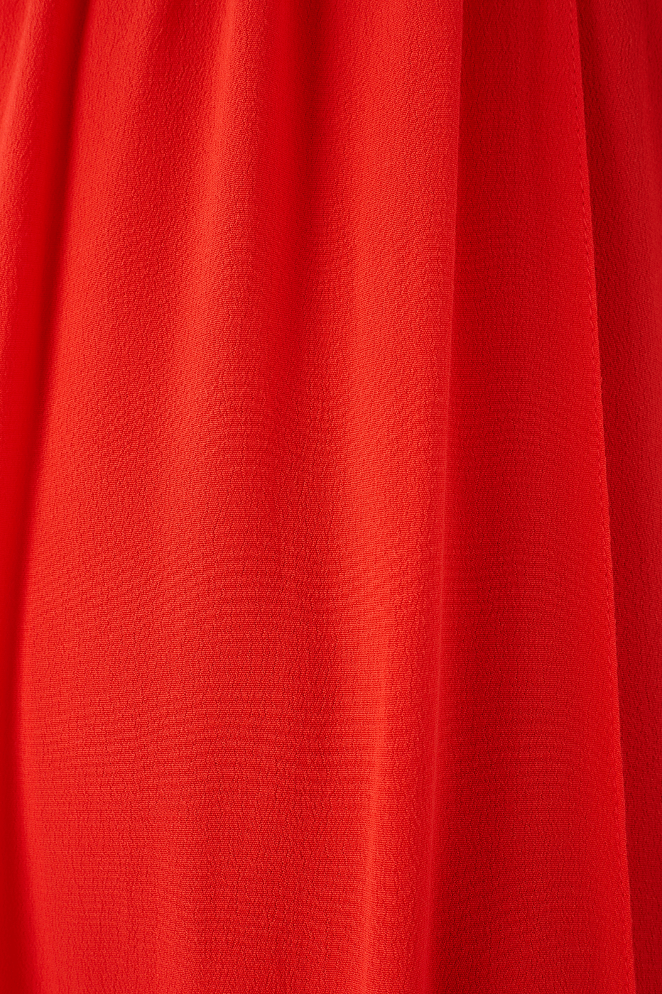 Long Crepe Overlap-Skirt Dress