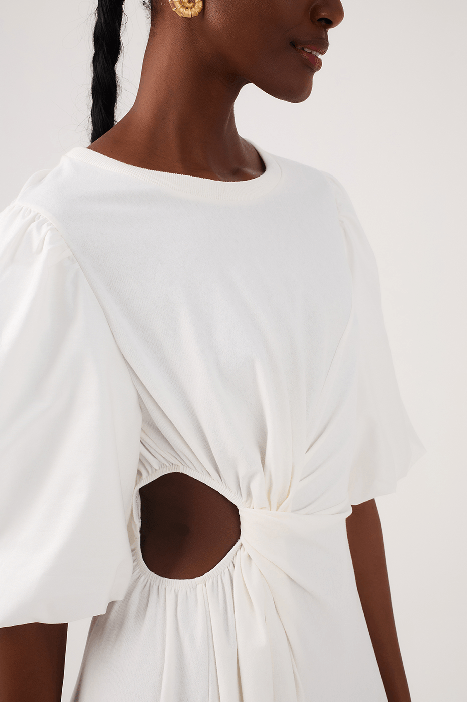 Puff Slv Midi Dress_5