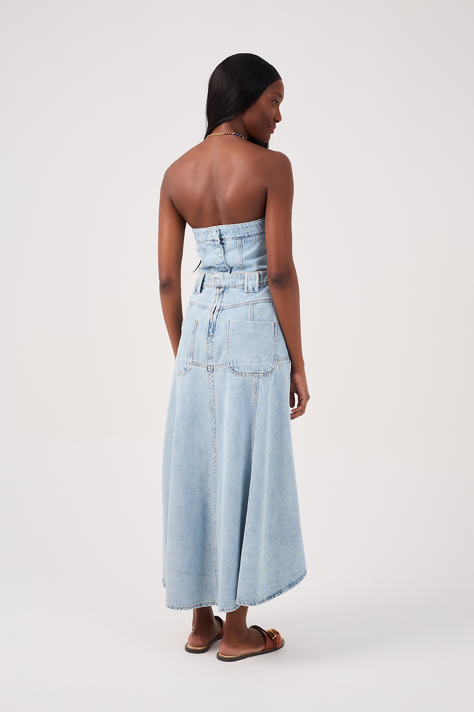 Strapless Denim Dress_10