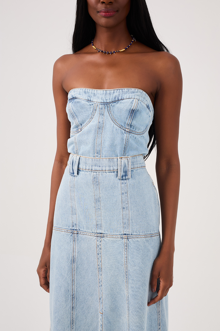 Strapless Denim Dress_6