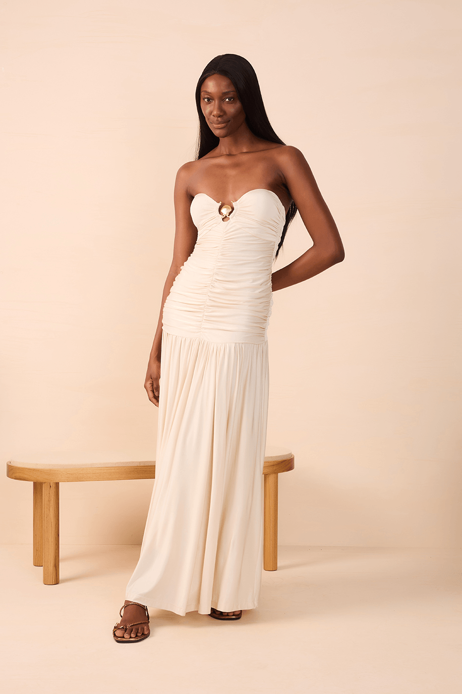 Jersey Ruched Buckle Dress_1