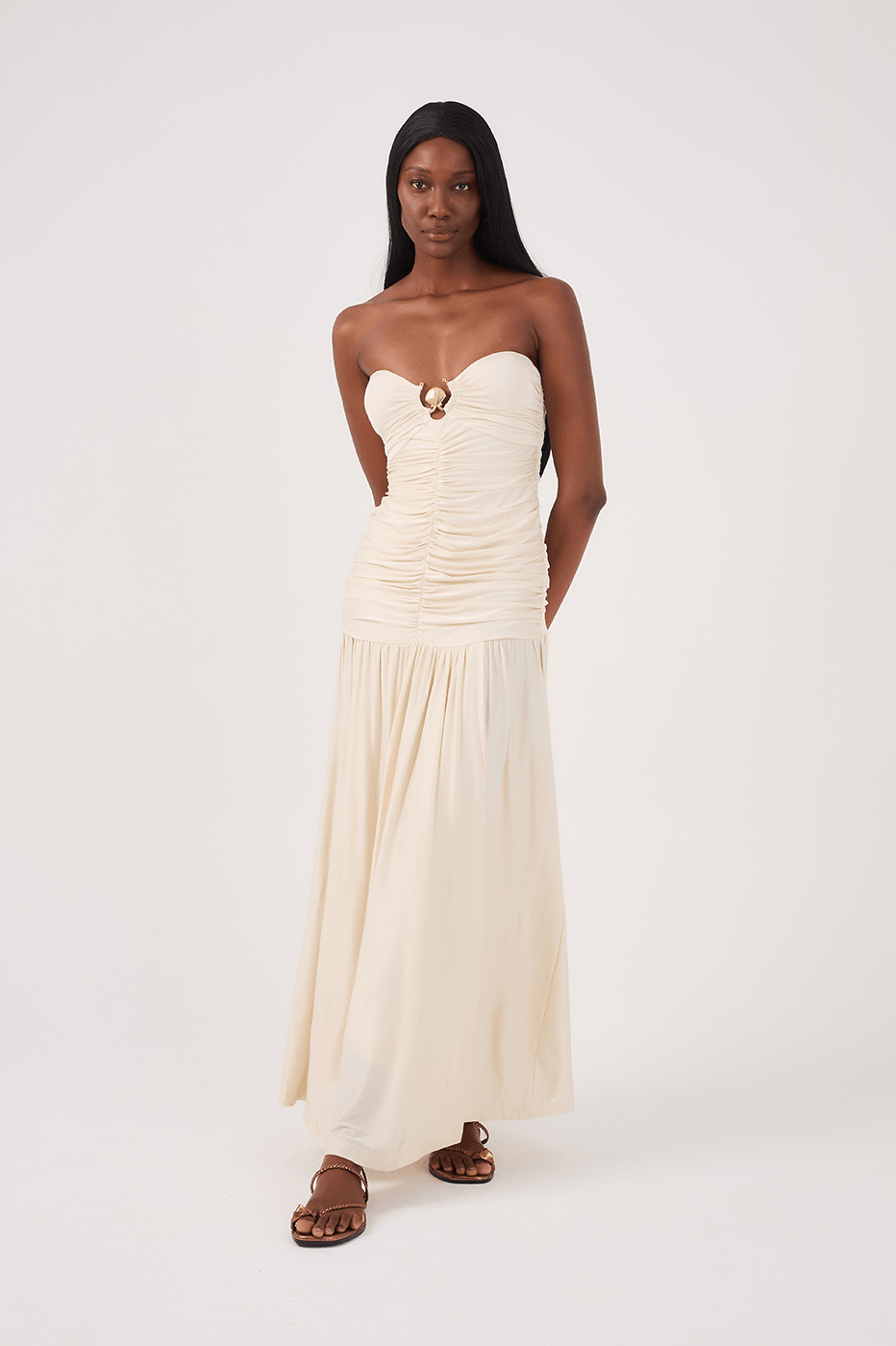 Jersey Ruched Buckle Dress_2