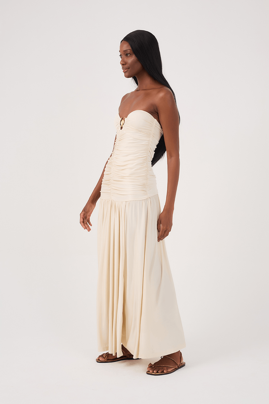 Jersey Ruched Buckle Dress_3