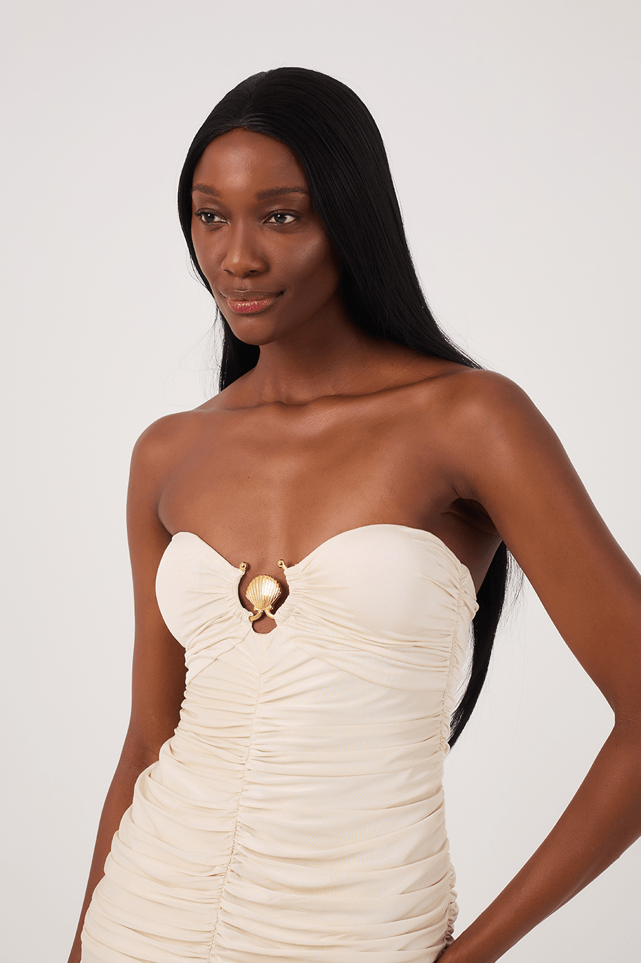 Jersey Ruched Buckle Dress_5