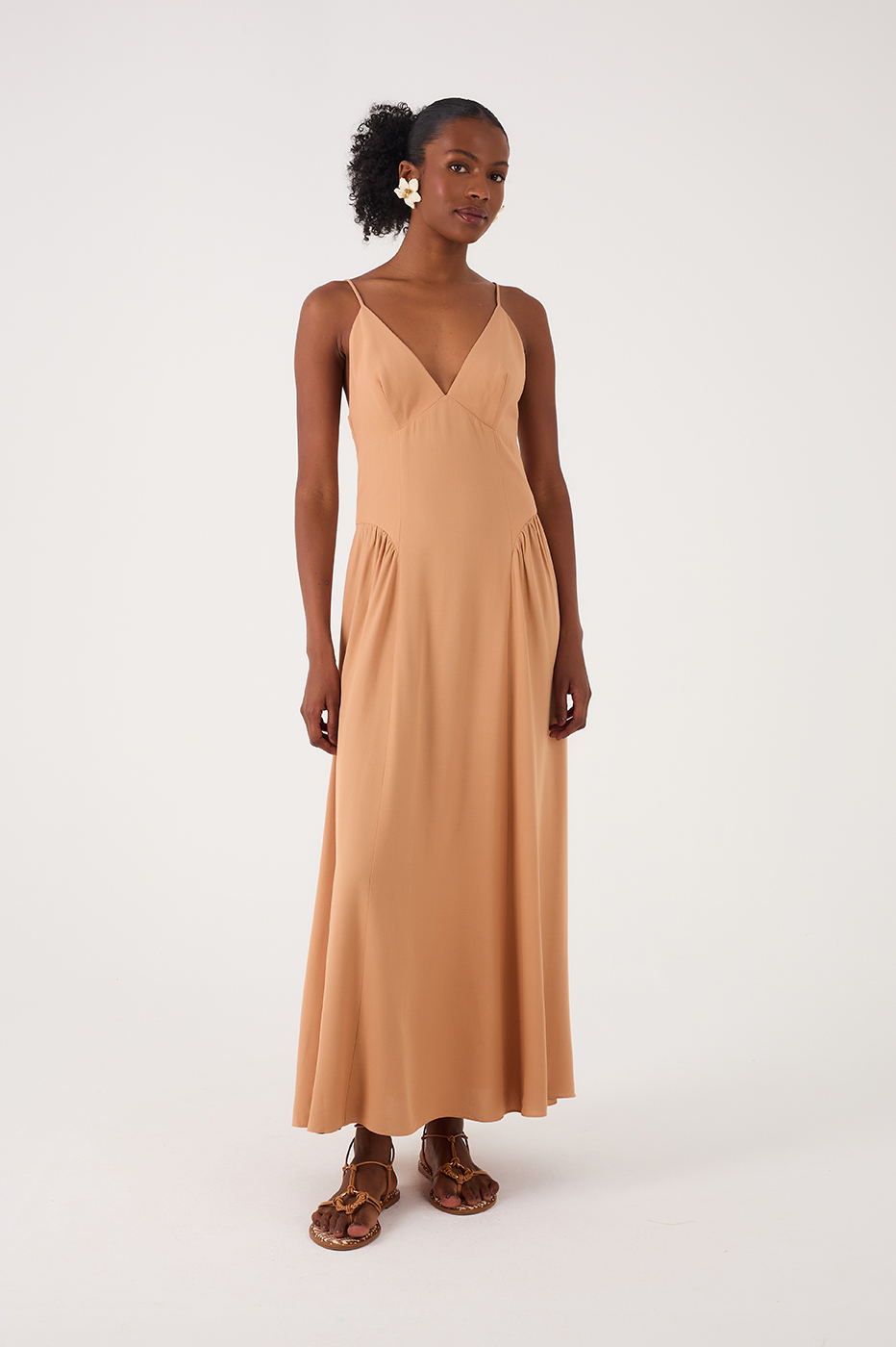 V Neck Sleeveless Maxi Dress_2