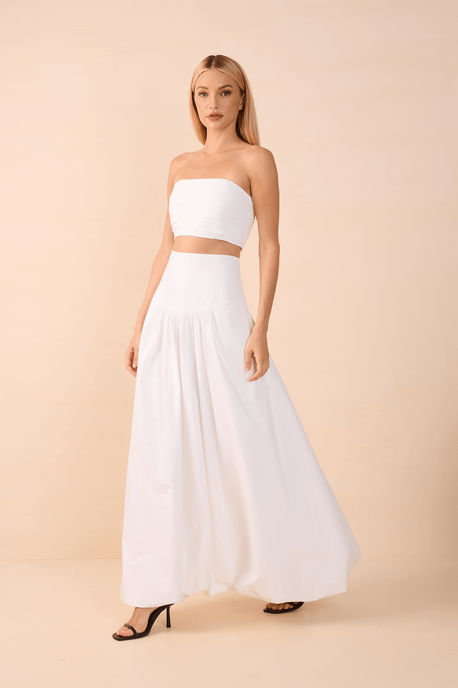 Draped Top and Balloon Skirt Set_1