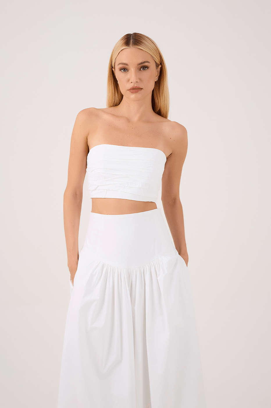 Draped Top and Balloon Skirt Set_4