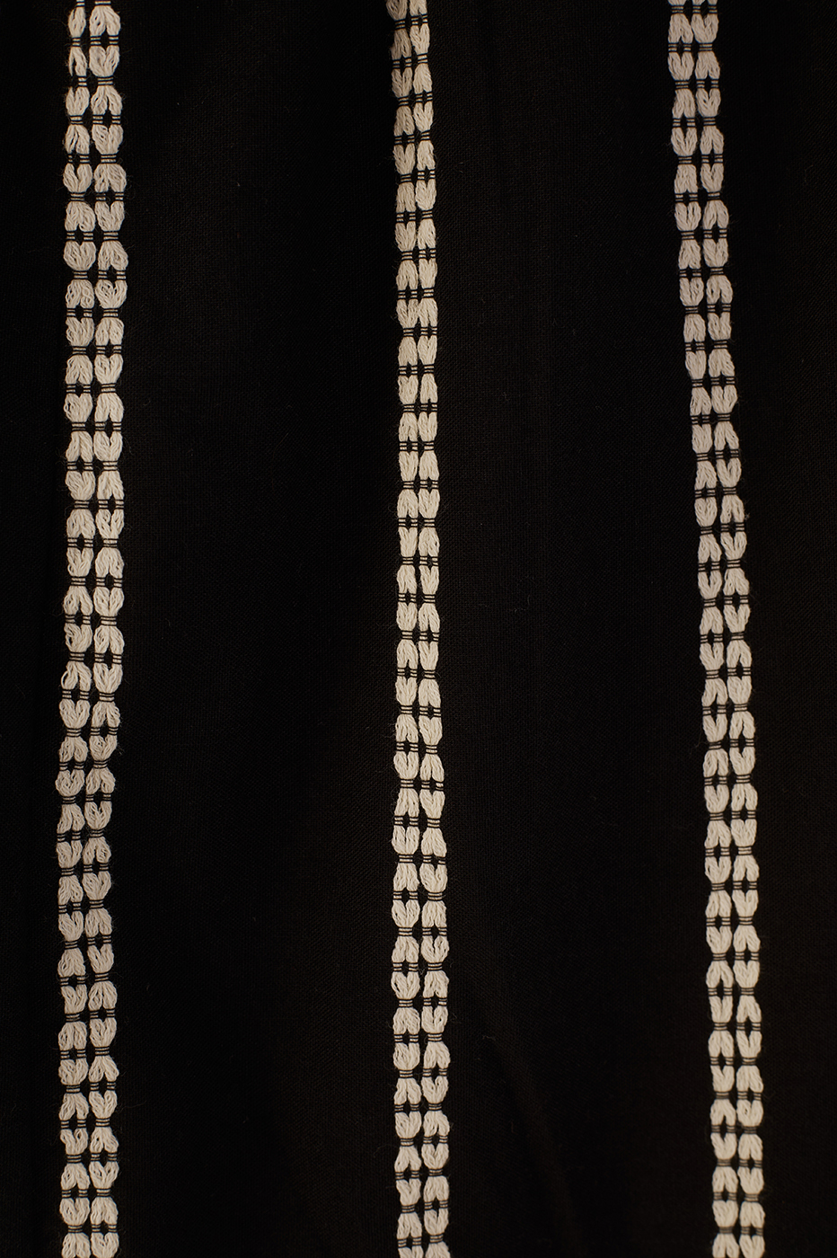 Black Embroidered Flower Adjustable Straps Cotton Maxi Dress_6