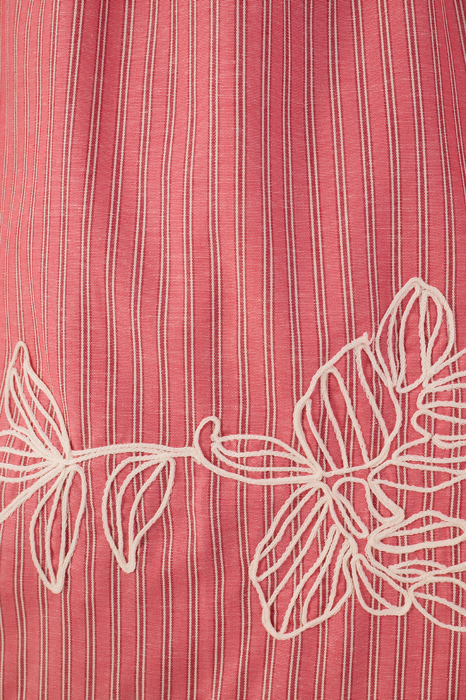 Striped Embroidered Cotton Cropped Dress_7