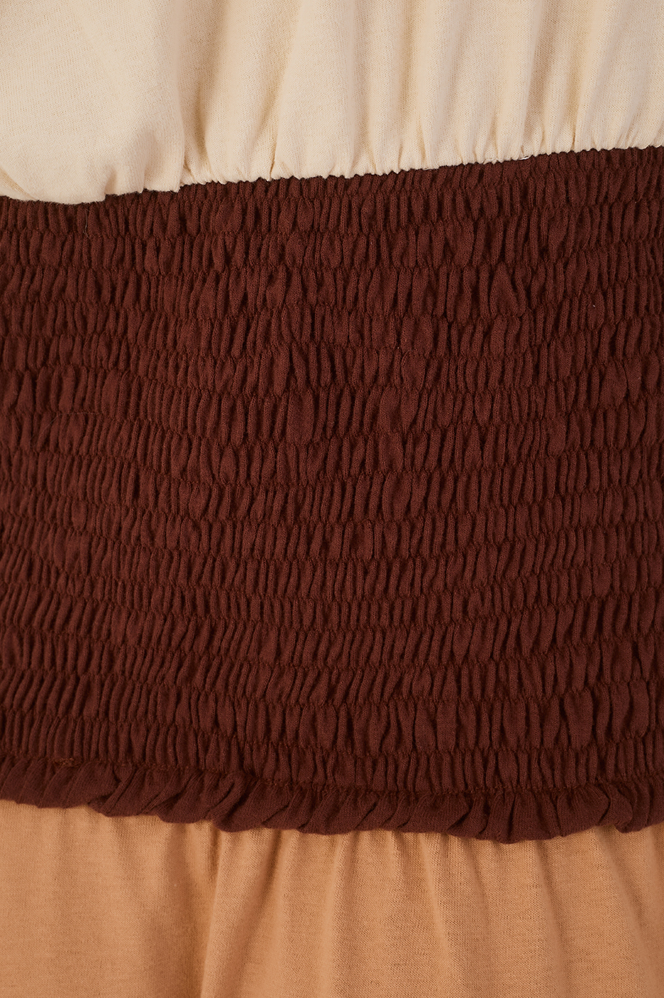 Tricolor One-Shoulder Smocked Waist Maxi Dress_6