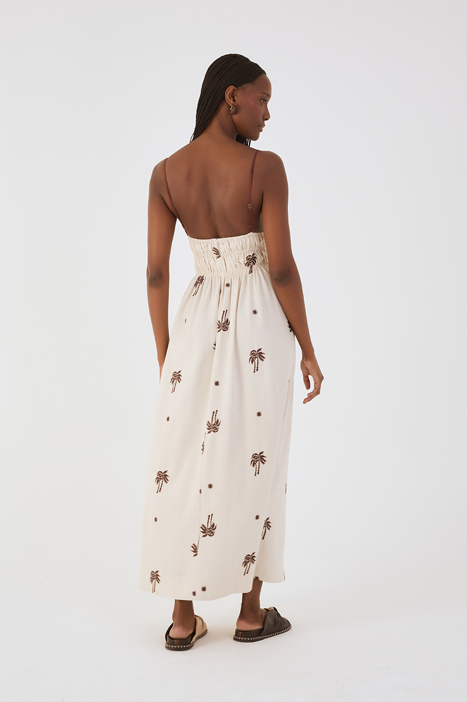 Off-White Embroidered Sun  Maxi Dress_5