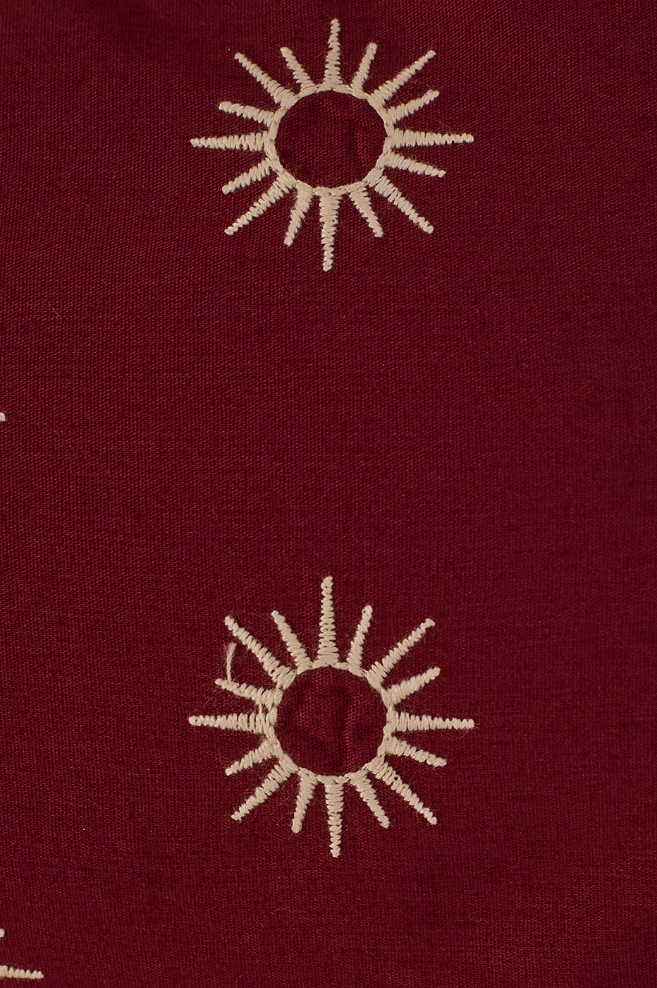 Wine Bossa Embroidered Sun Sleeveless Maxi Dress_6