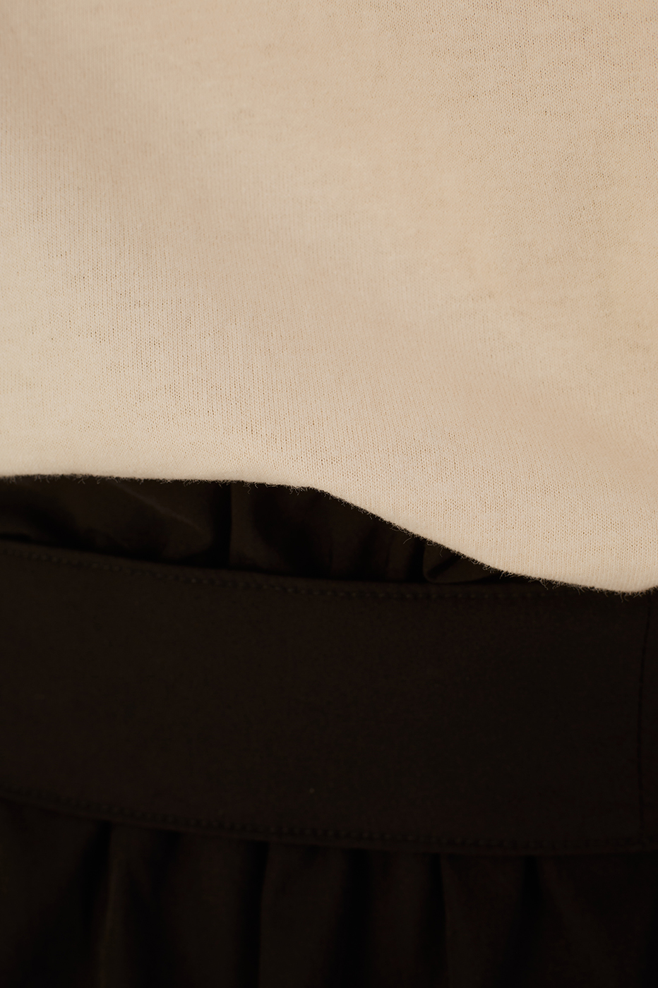 Black And White Front Ties T-Shirt Bodice Nylon Maxi Dress_9