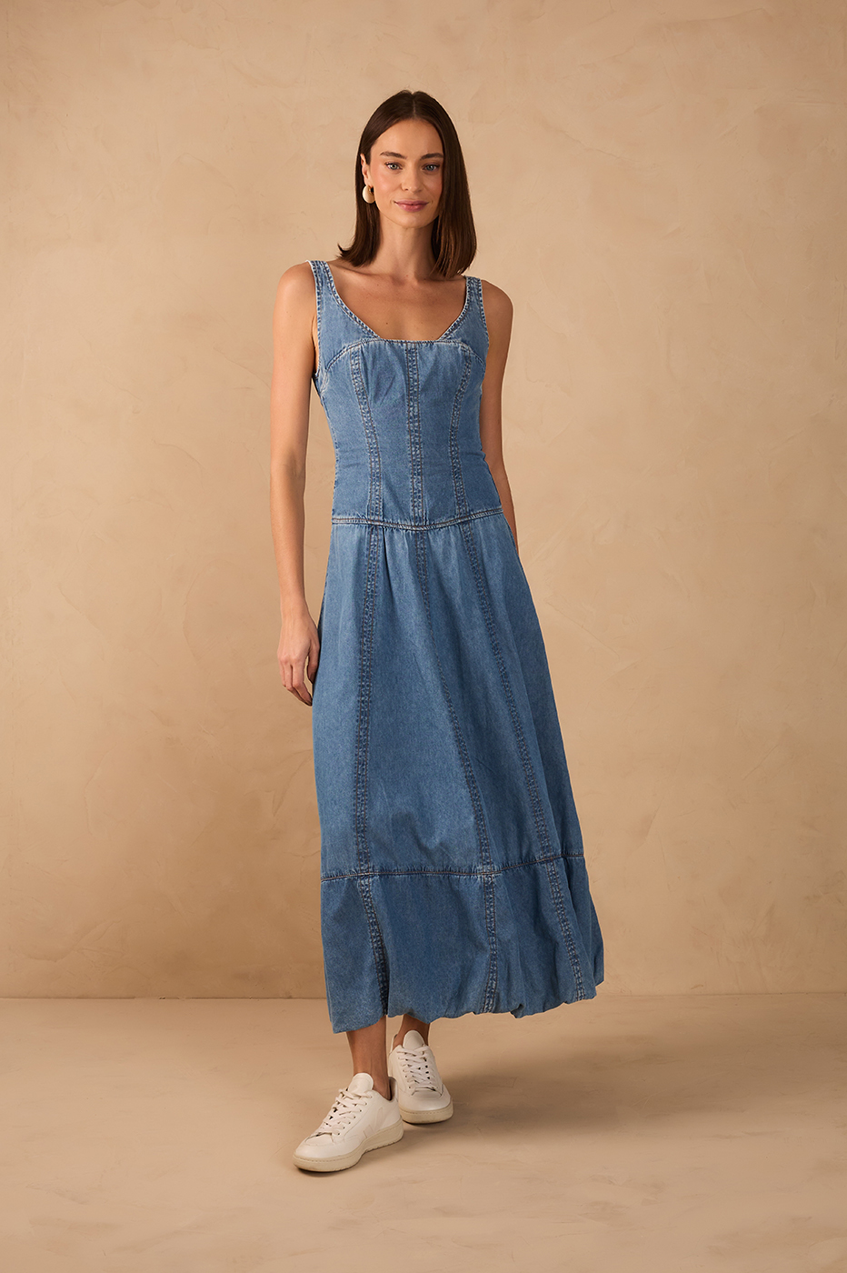 Denim Balloon Maxi Dress_1