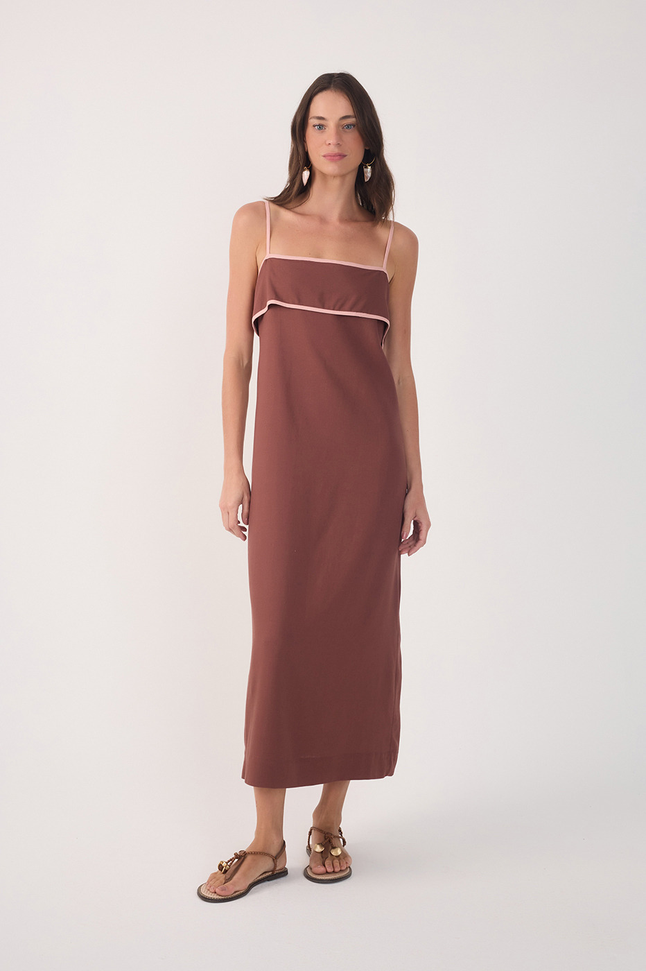 Vestido Cropped Linho Viés_2