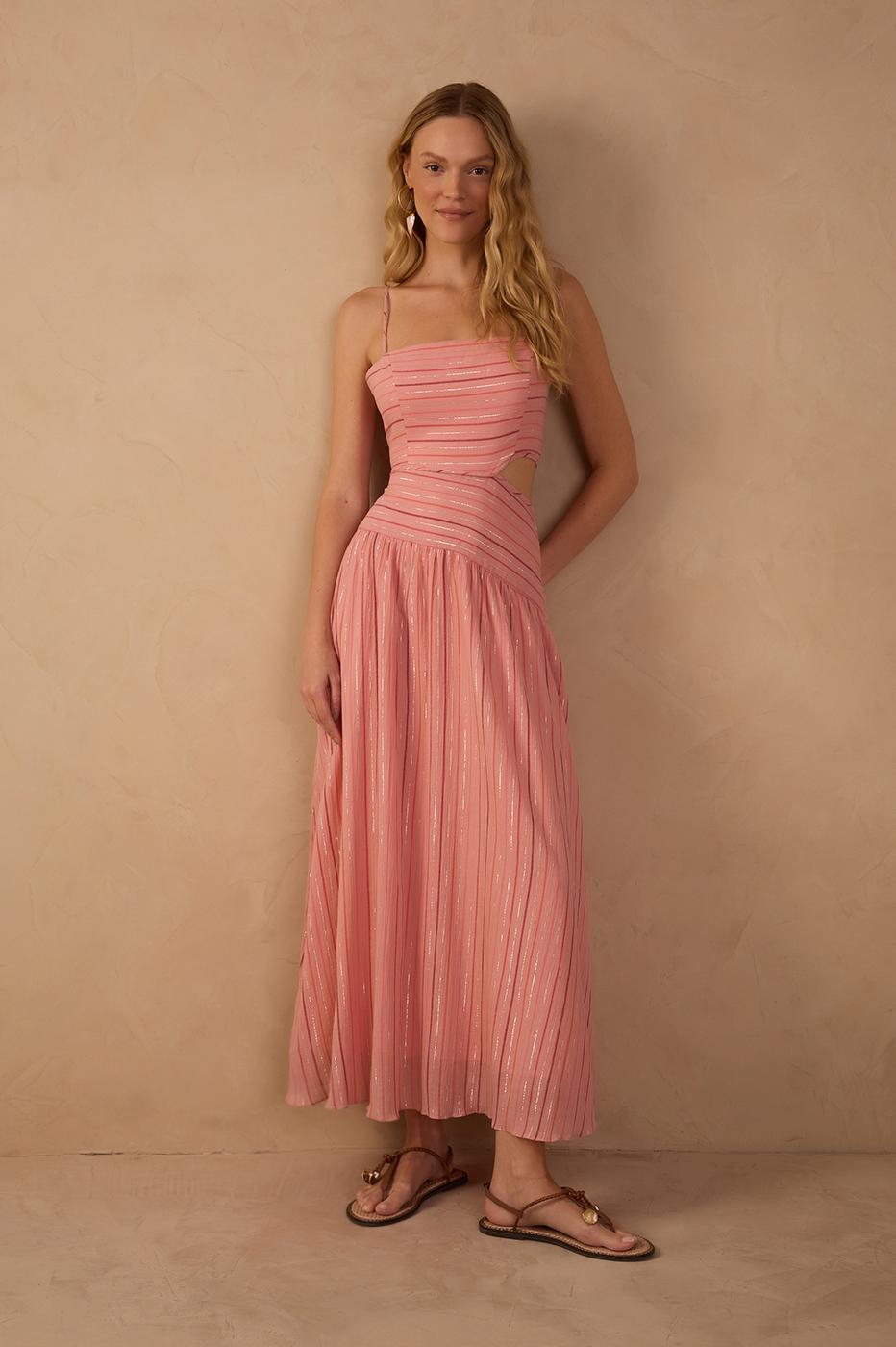 Voile Lurex Yoke Dress_1