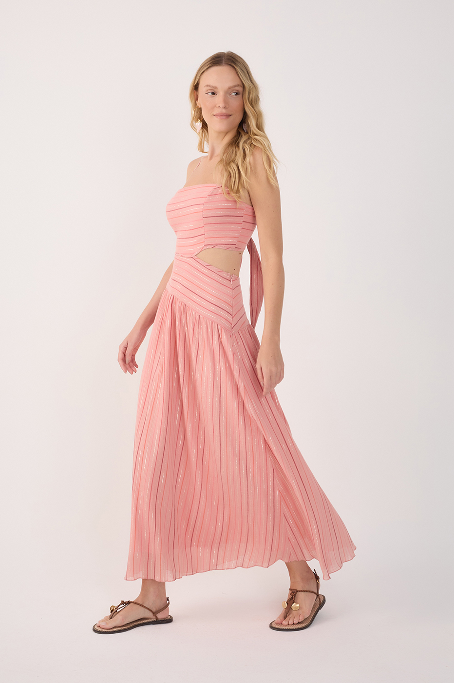 Voile Lurex Yoke Dress_3