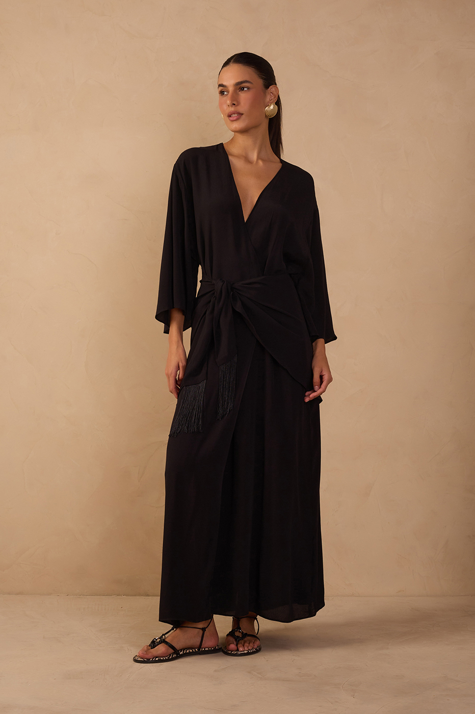 Vestido Cropped Crepe Pareo_1