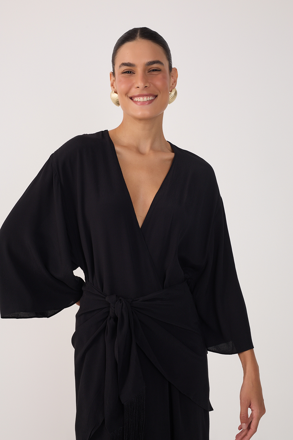 Vestido Cropped Crepe Pareo_3