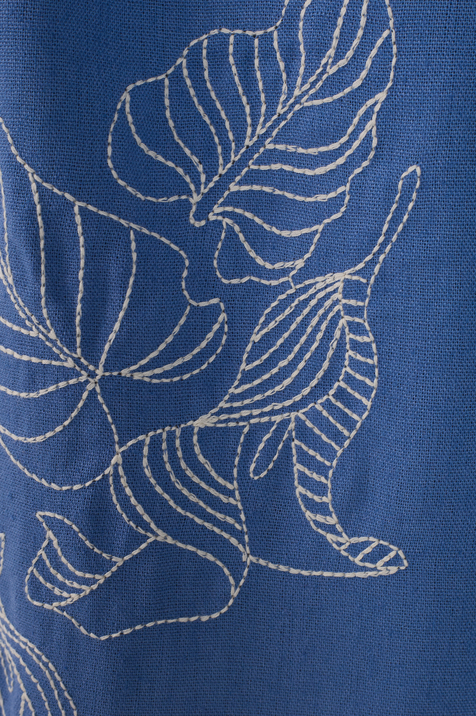 Blue One-Shoulder Embroidered Maxi Dress_6