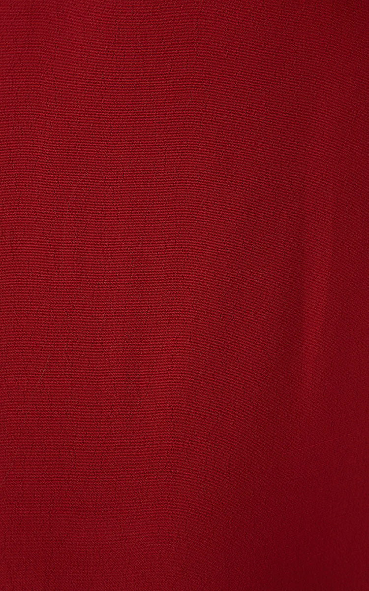 Red Sleeveless Layered Crepe Mini Dress_6