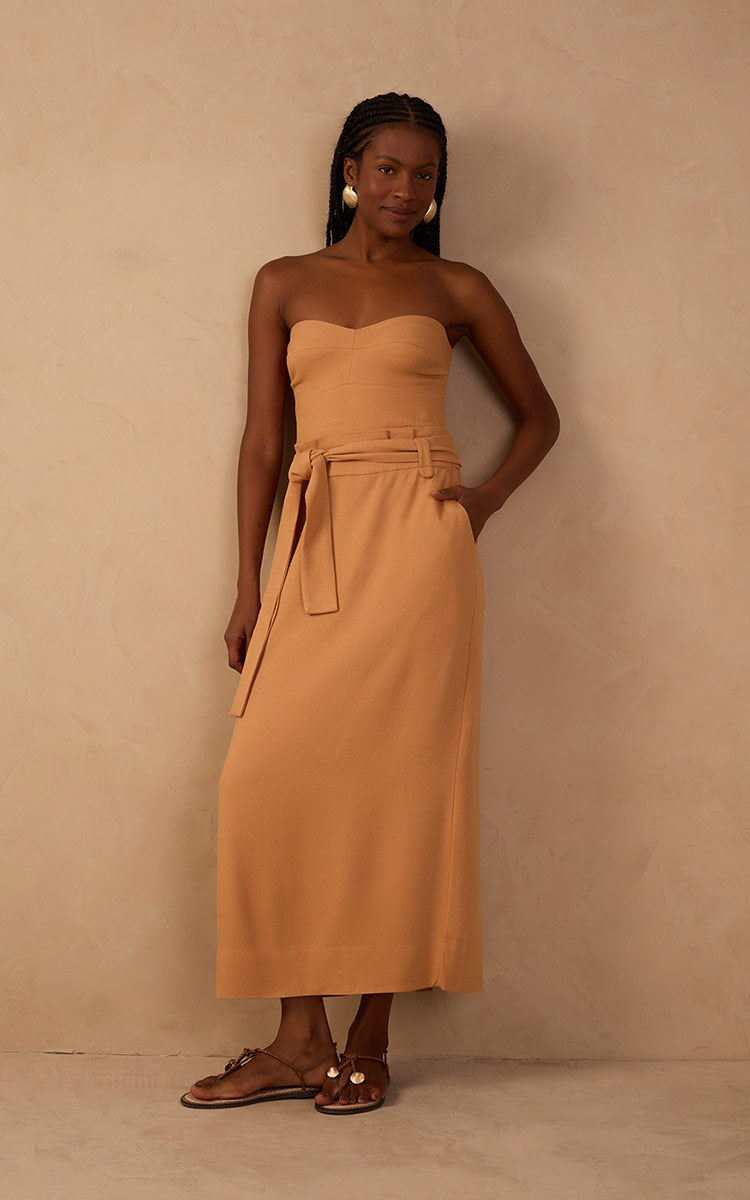 Vestido Midi Sem Alça_1