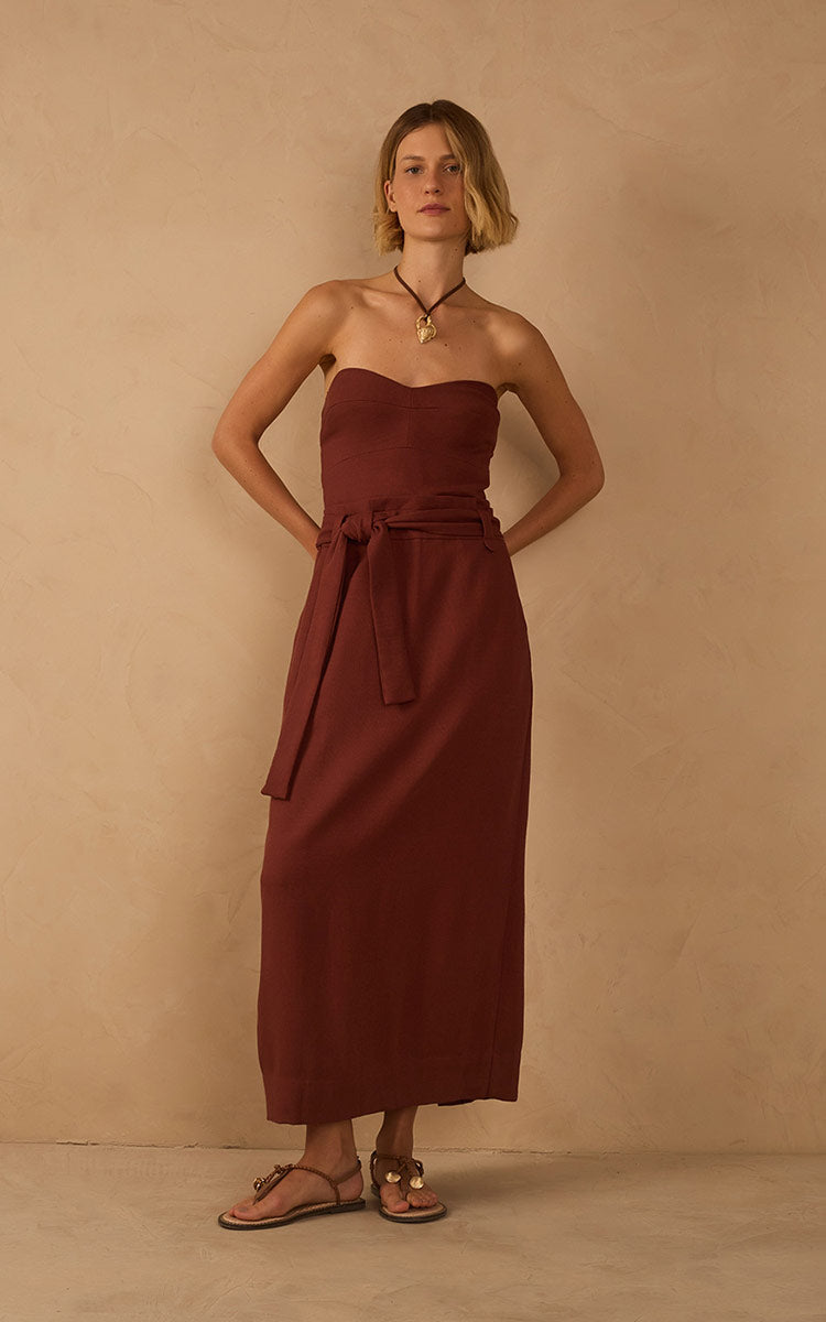 Vestido Midi Sem Alça_1