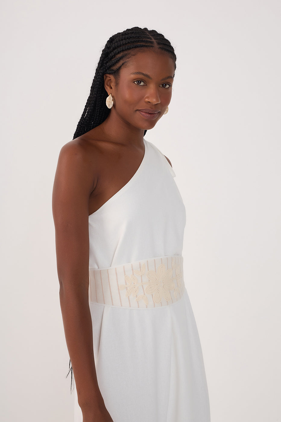 CROPPED LINEN EMBROIDERED YOKE DRESS_3