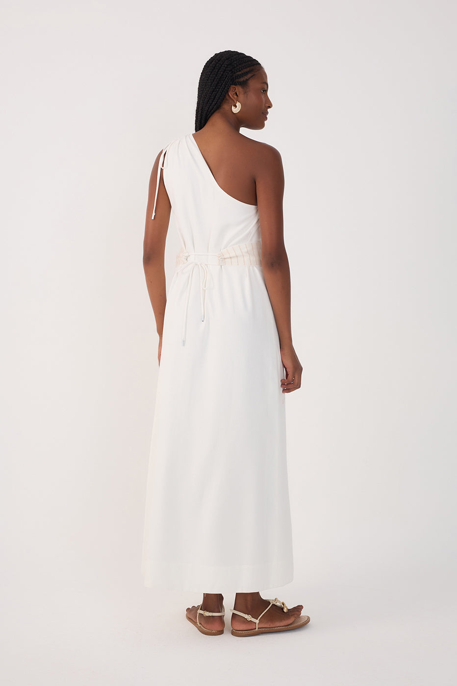 CROPPED LINEN EMBROIDERED YOKE DRESS_6