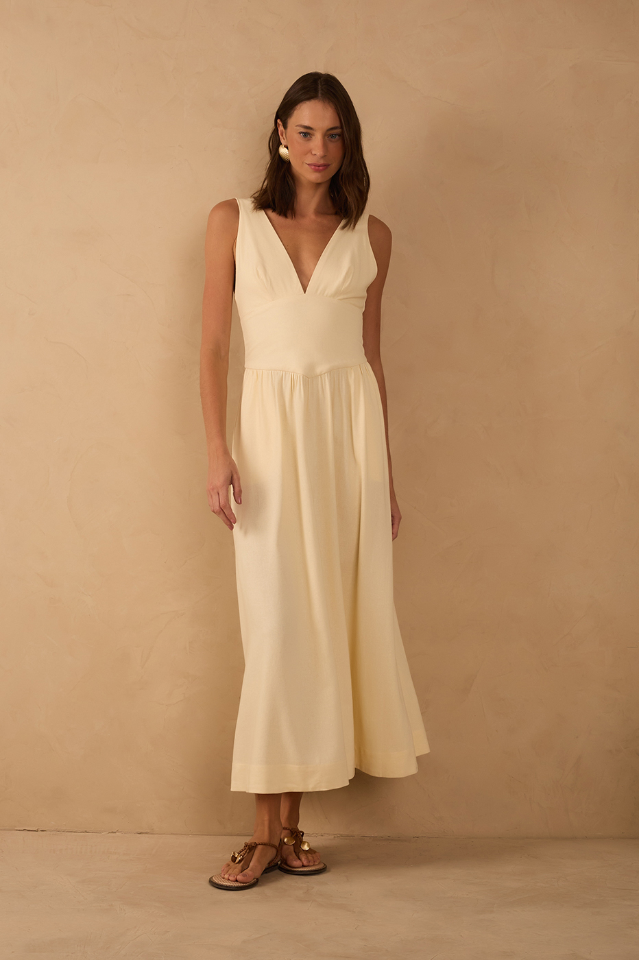 Vestido Cropped Linho Pala Larga_1