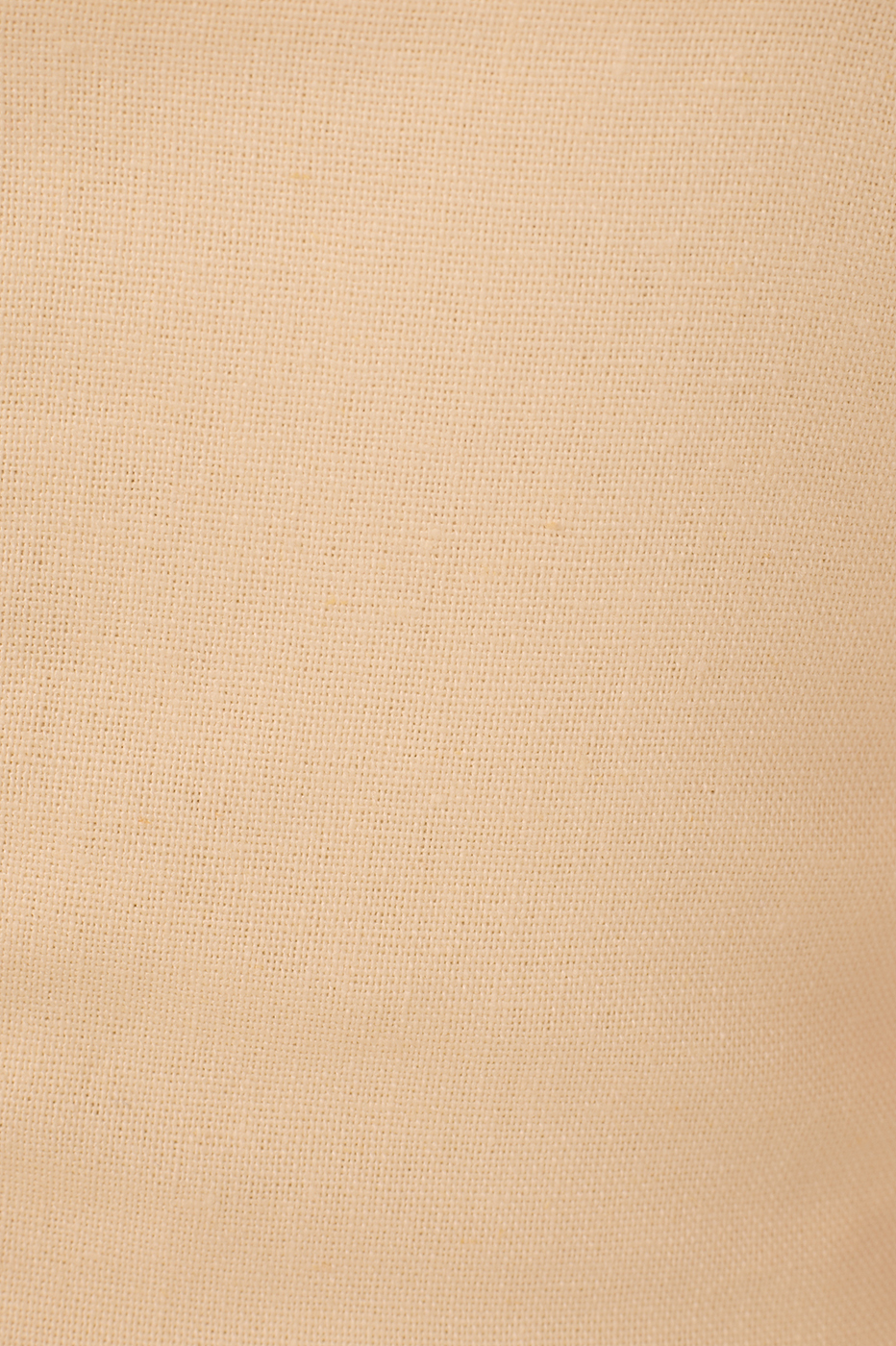 Beige Linen Cropped Large Yoke Dress_6