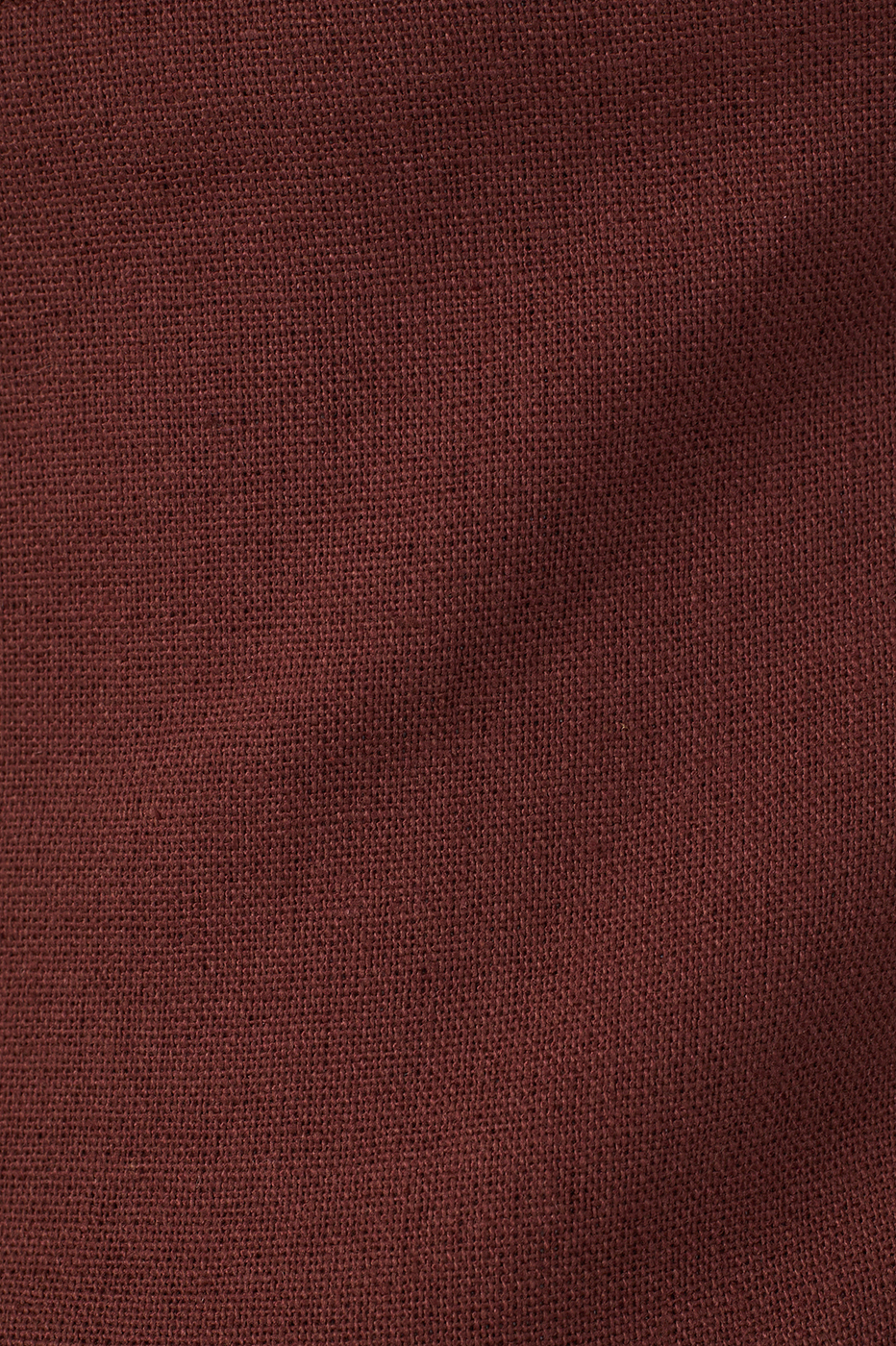 Brown Linen Cropped Large Yoke Dress_6