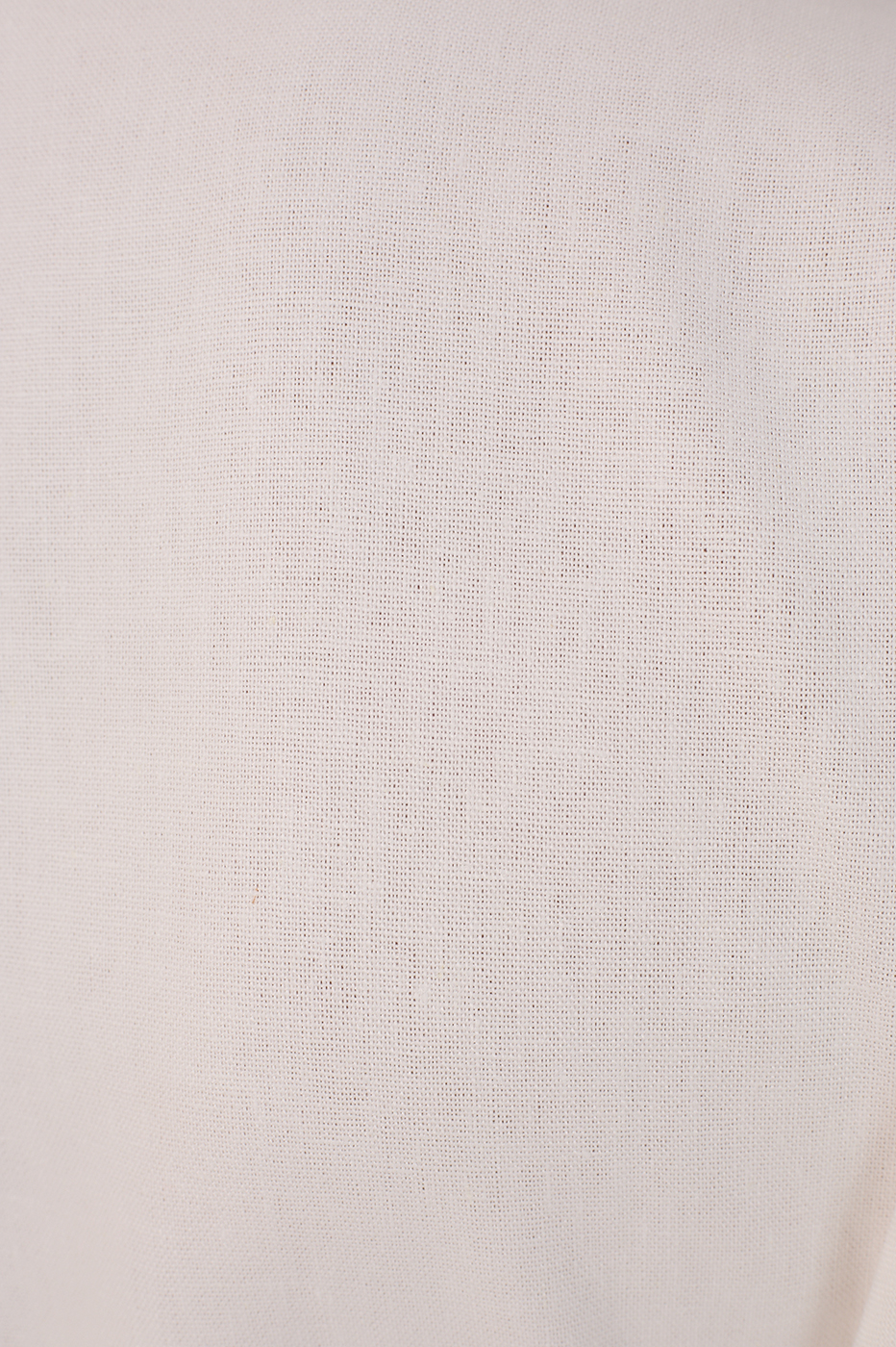 Off White Linen Short Balloon Sleeve Dress_7