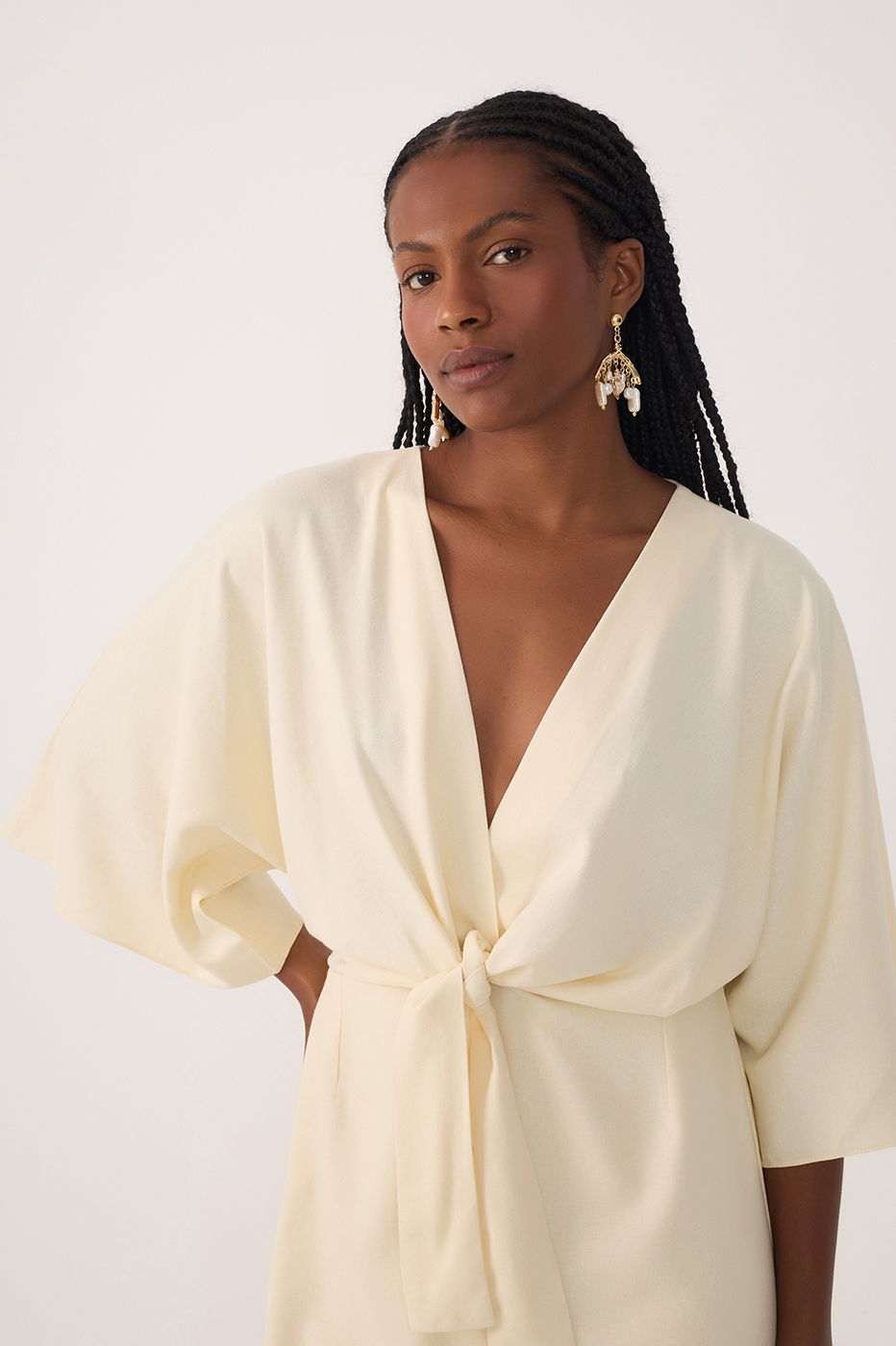 Vestido Curto Linho Mangão_4