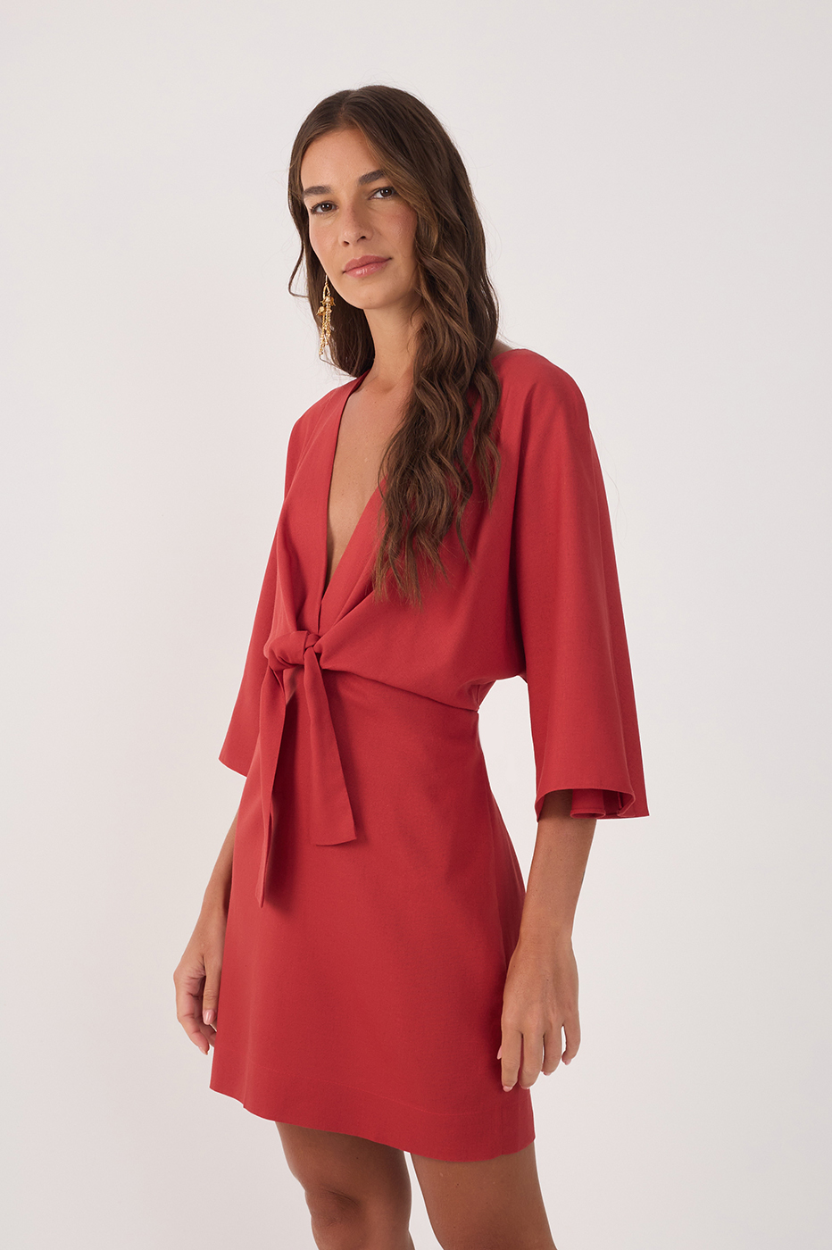 Vestido Curto Linho Mangão_3