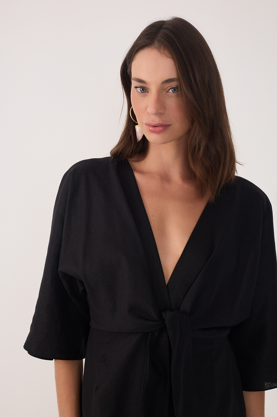 Vestido Curto Linho Mangão_4