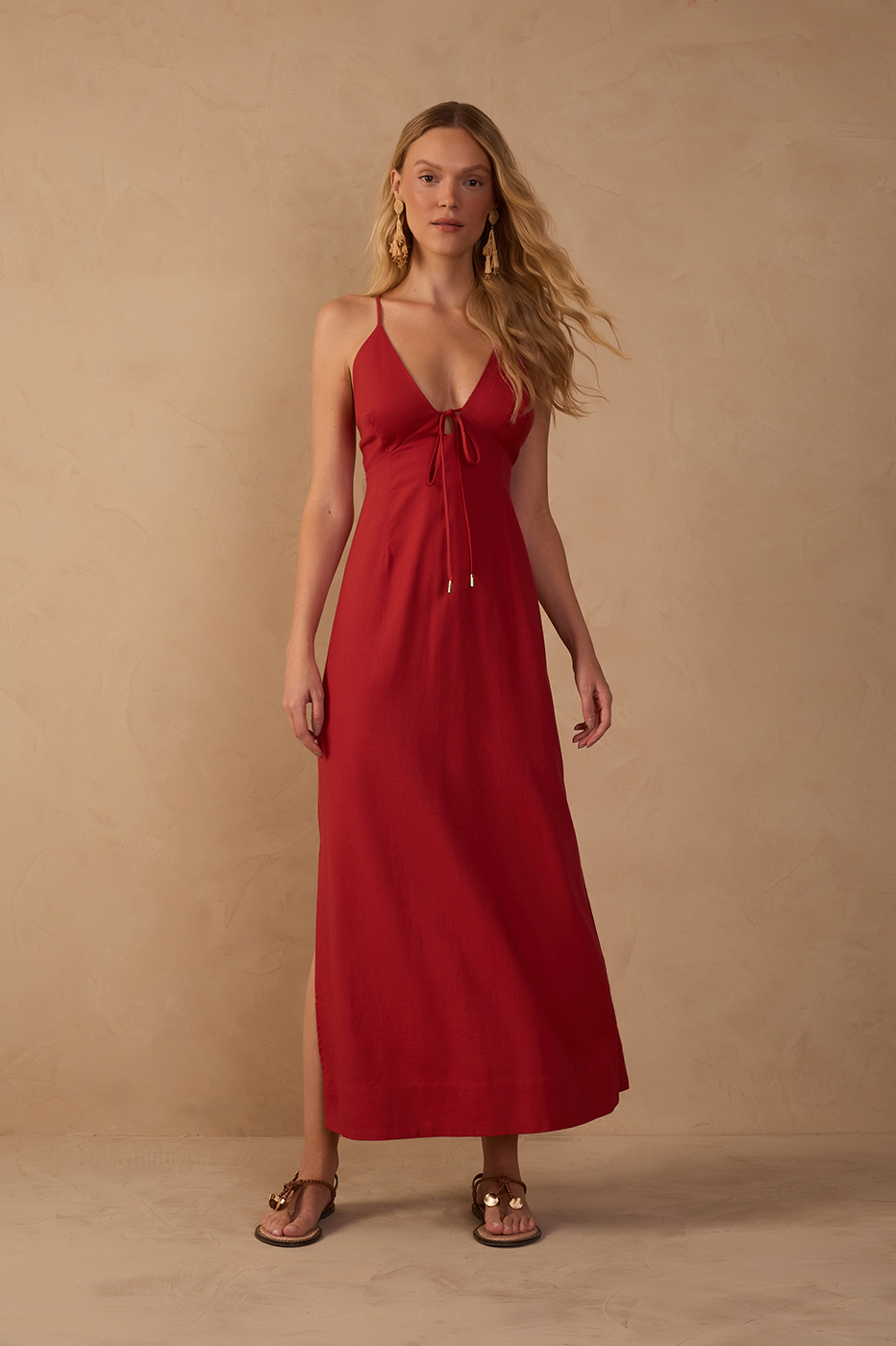 Cropped Linen Tie Dress_1