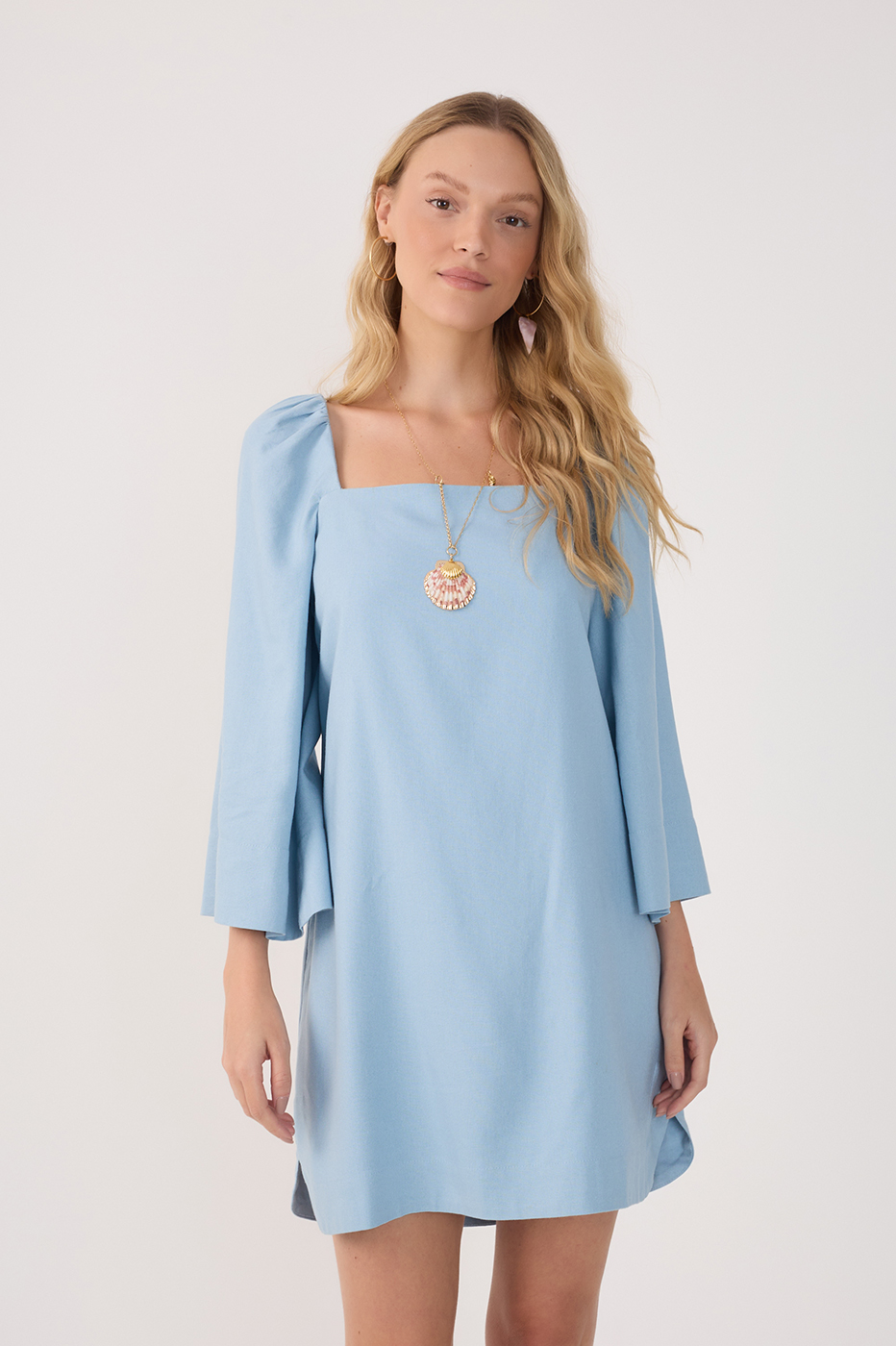 Short Linen Straight Dress_3