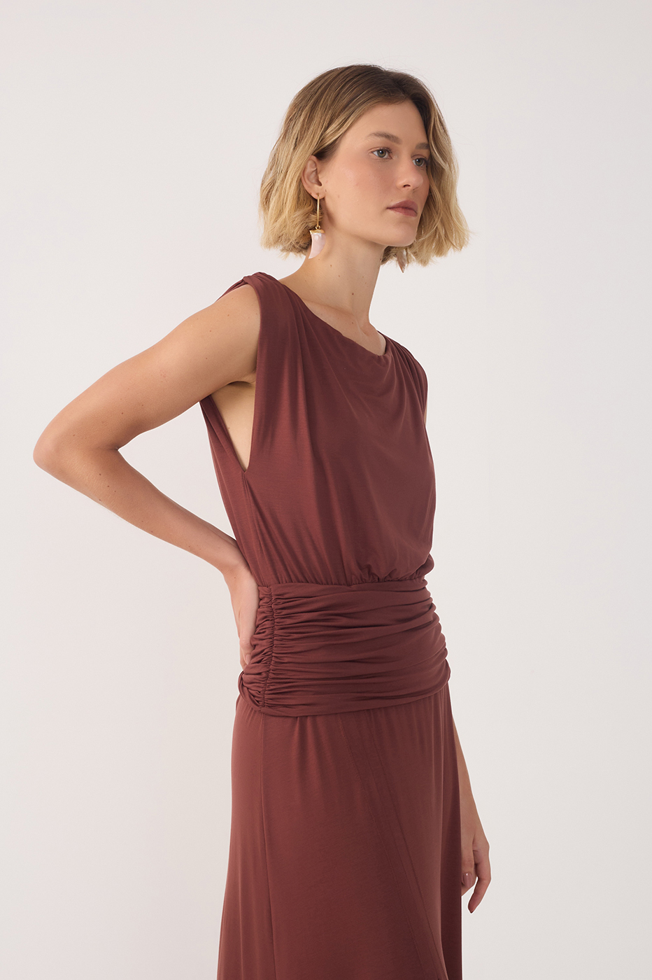 Yoke Shirred Dress_3