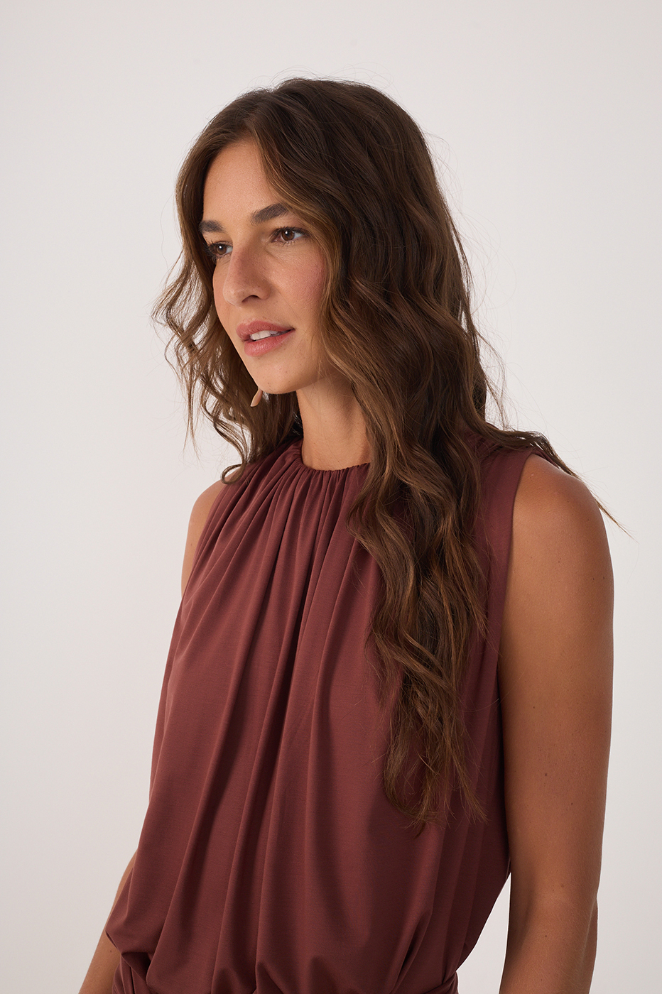 Basic Balloon Tie Belt Dress_4