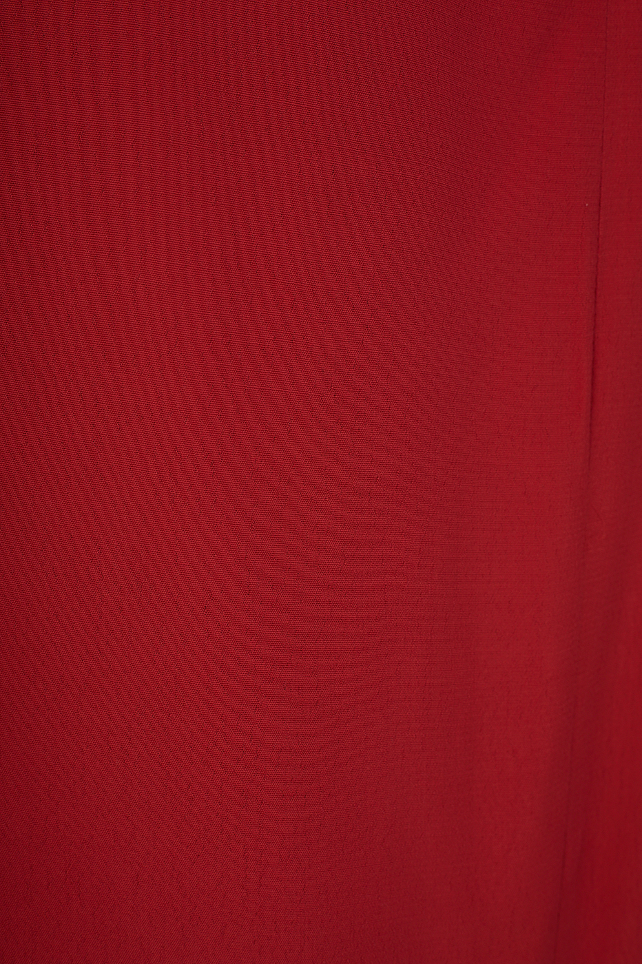 Red Ruched Cut-Out Ties Crepe Midi Dress_7