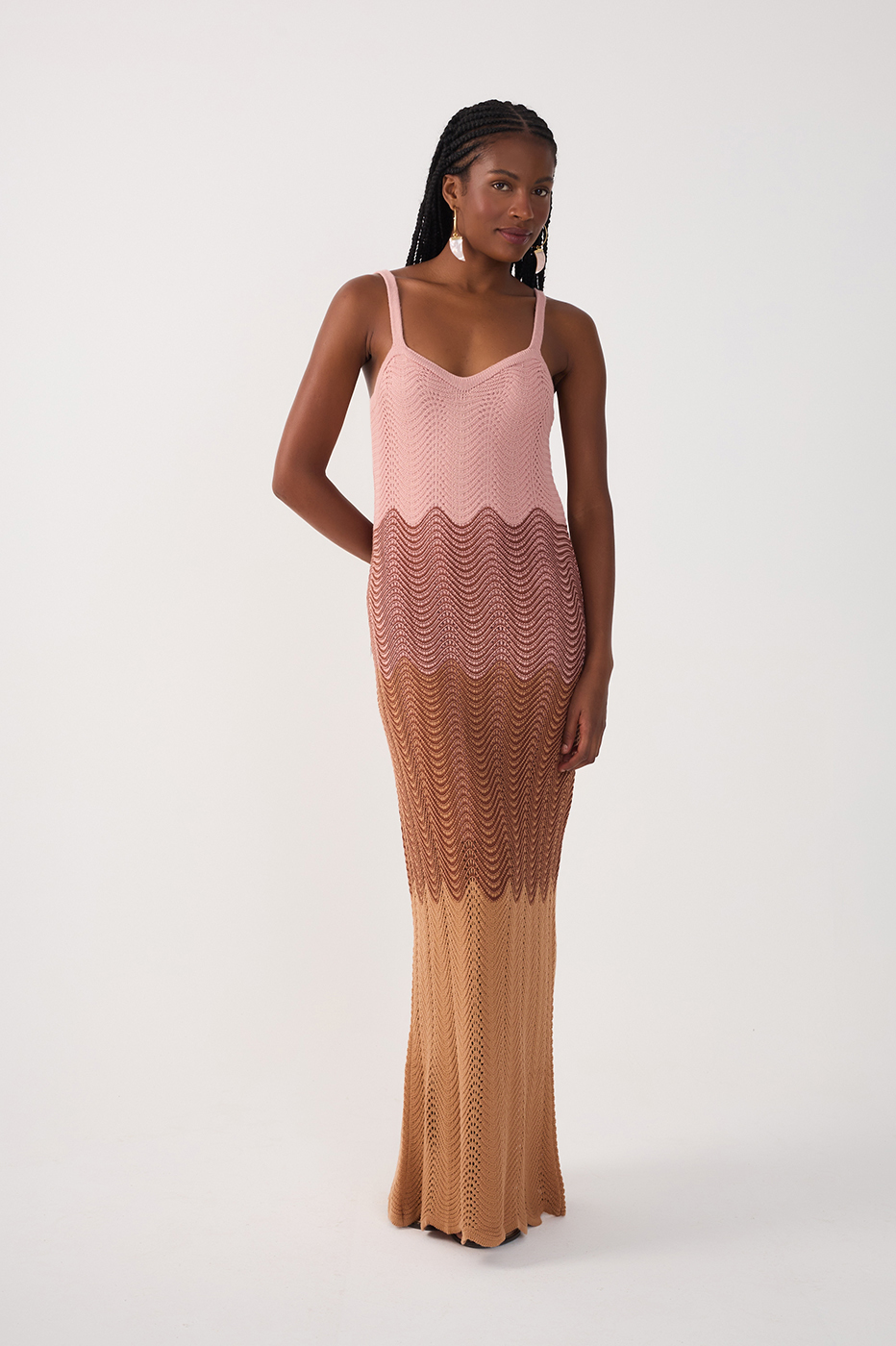 Multicolor Sleeveless Tricot Maxi Dress_2