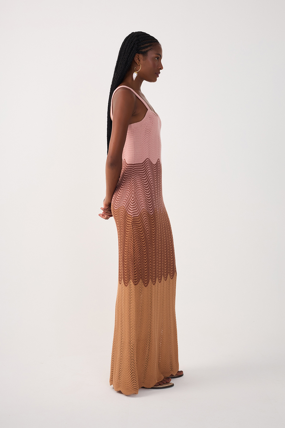 Multicolor Sleeveless Tricot Maxi Dress_3