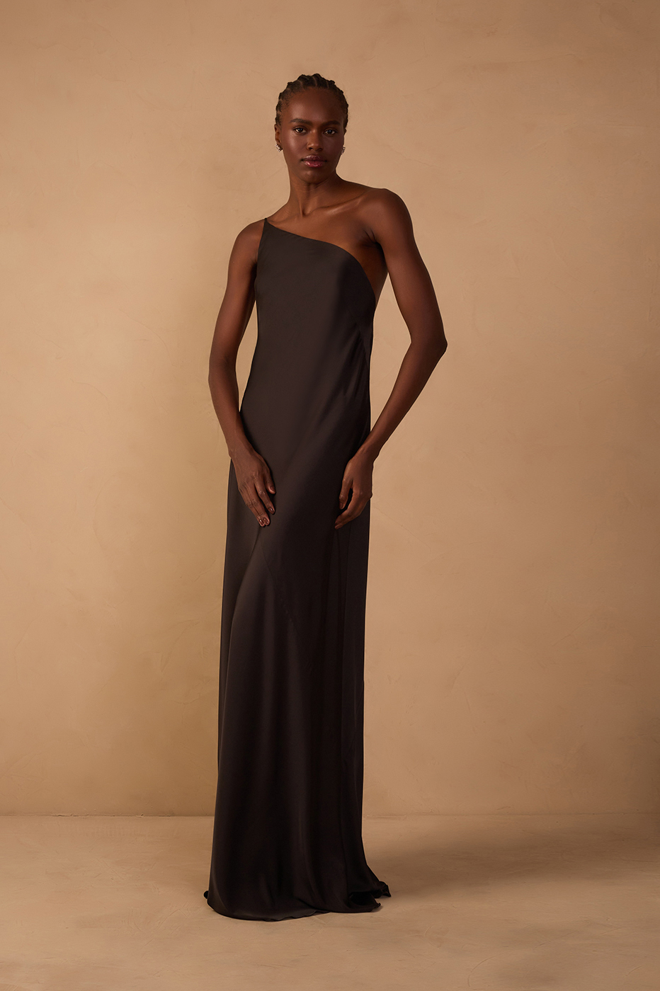 Satin Cowl Neck Dress_1